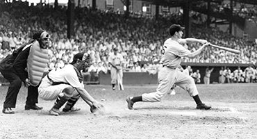 Joe DiMaggio at bat