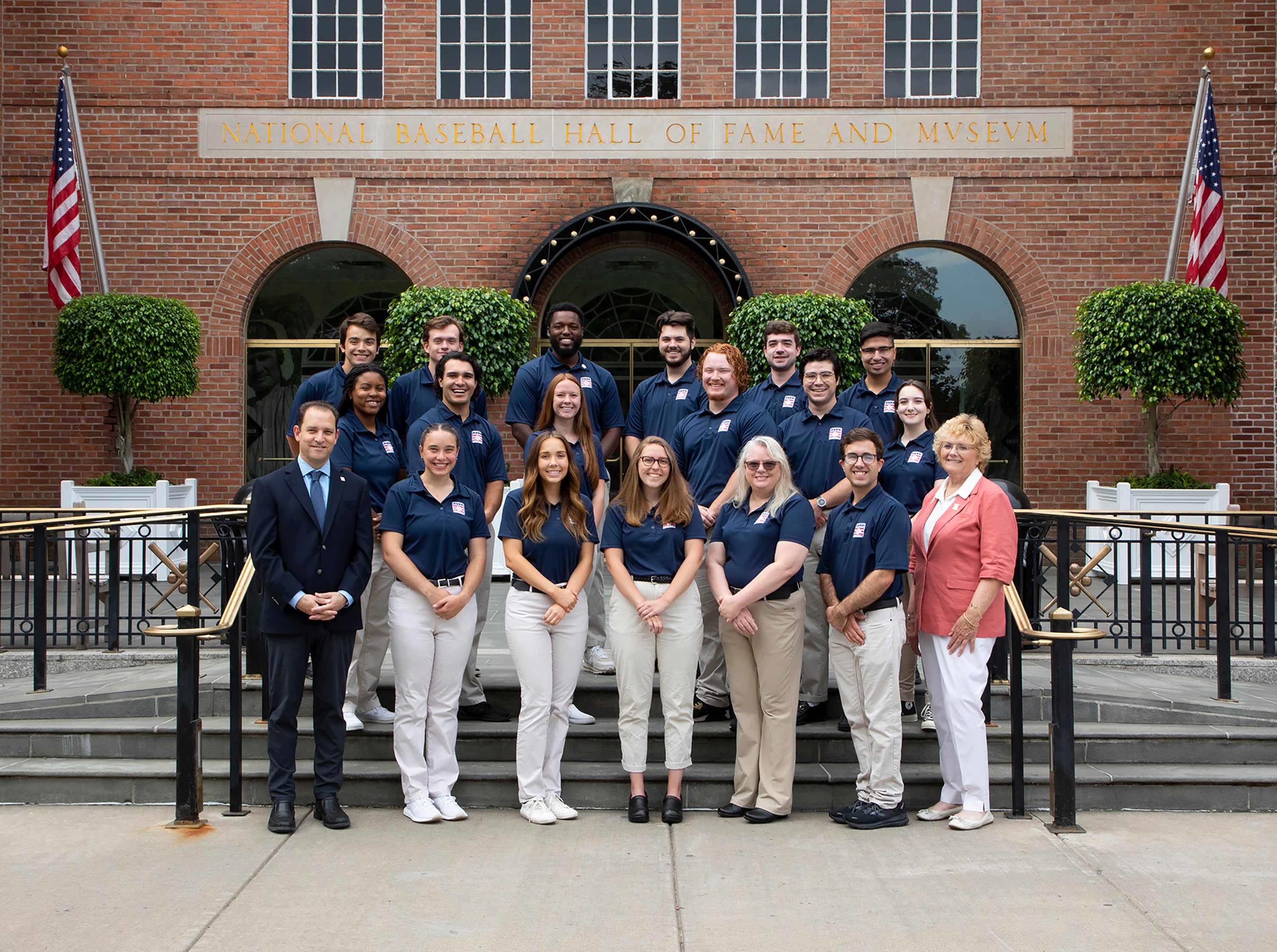 2022 Steele Interns in front of the Museum