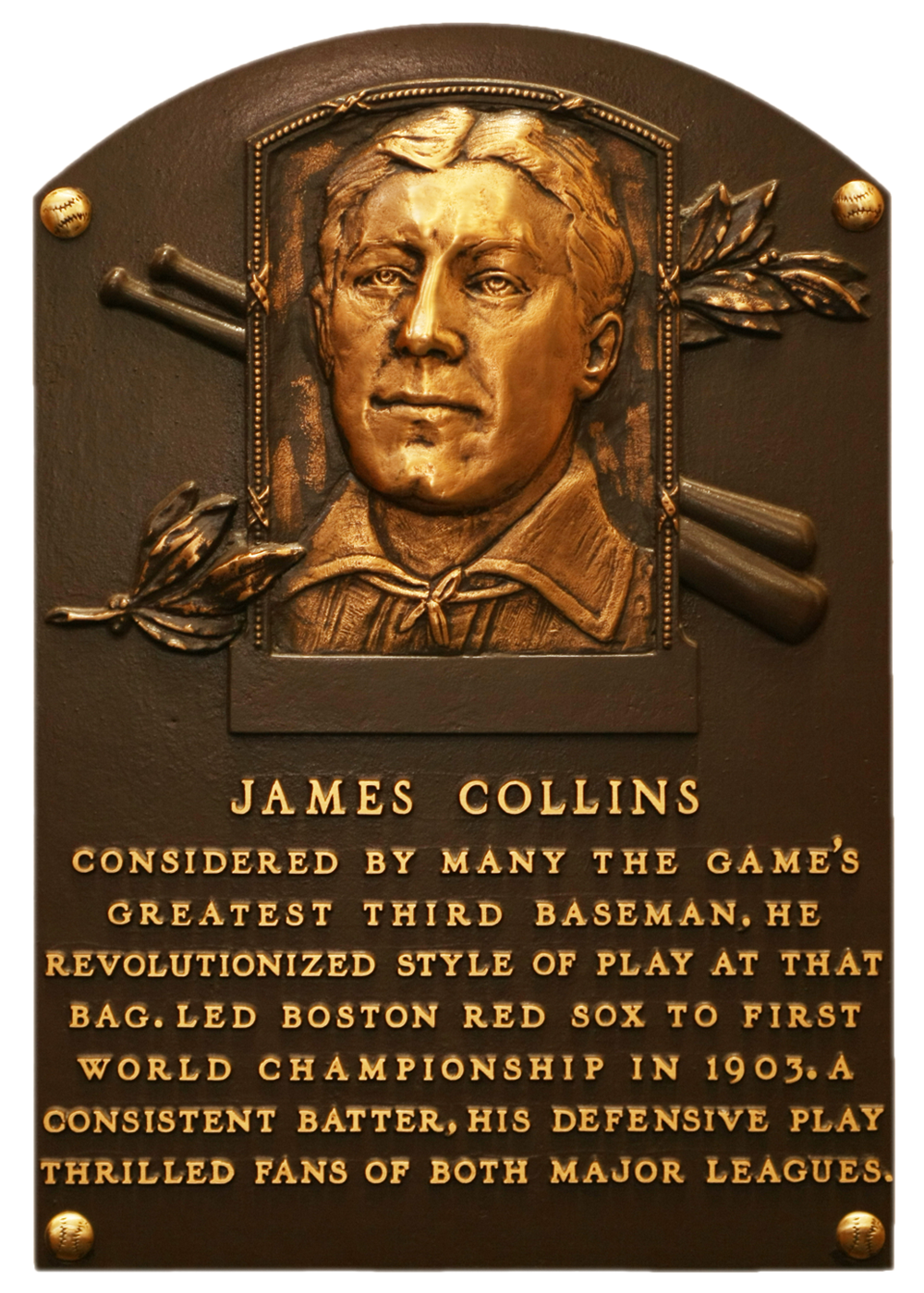 Jimmy Collins Hall of Fame plaque