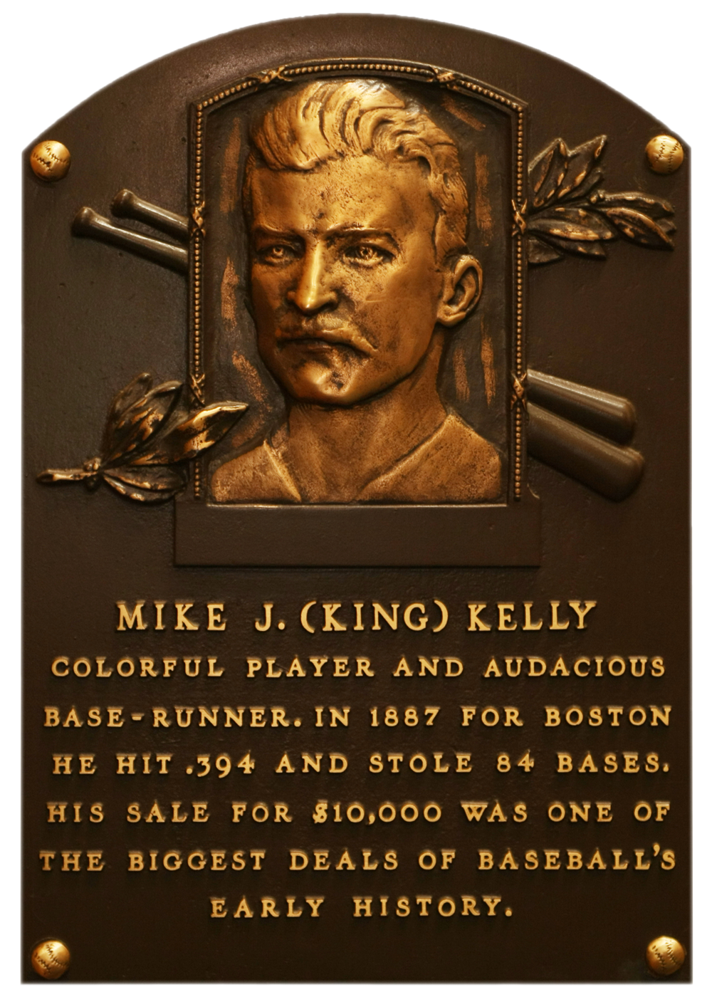 King Kelly  Hall of Fame plaque