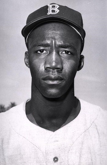 Pumpsie Green debuted with the Red Sox in 1959. Boston was the last AL/NL team to integrate following Jackie Robinson’s debut with the Dodgers in 1947. (National Baseball Hall of Fame and Museum)