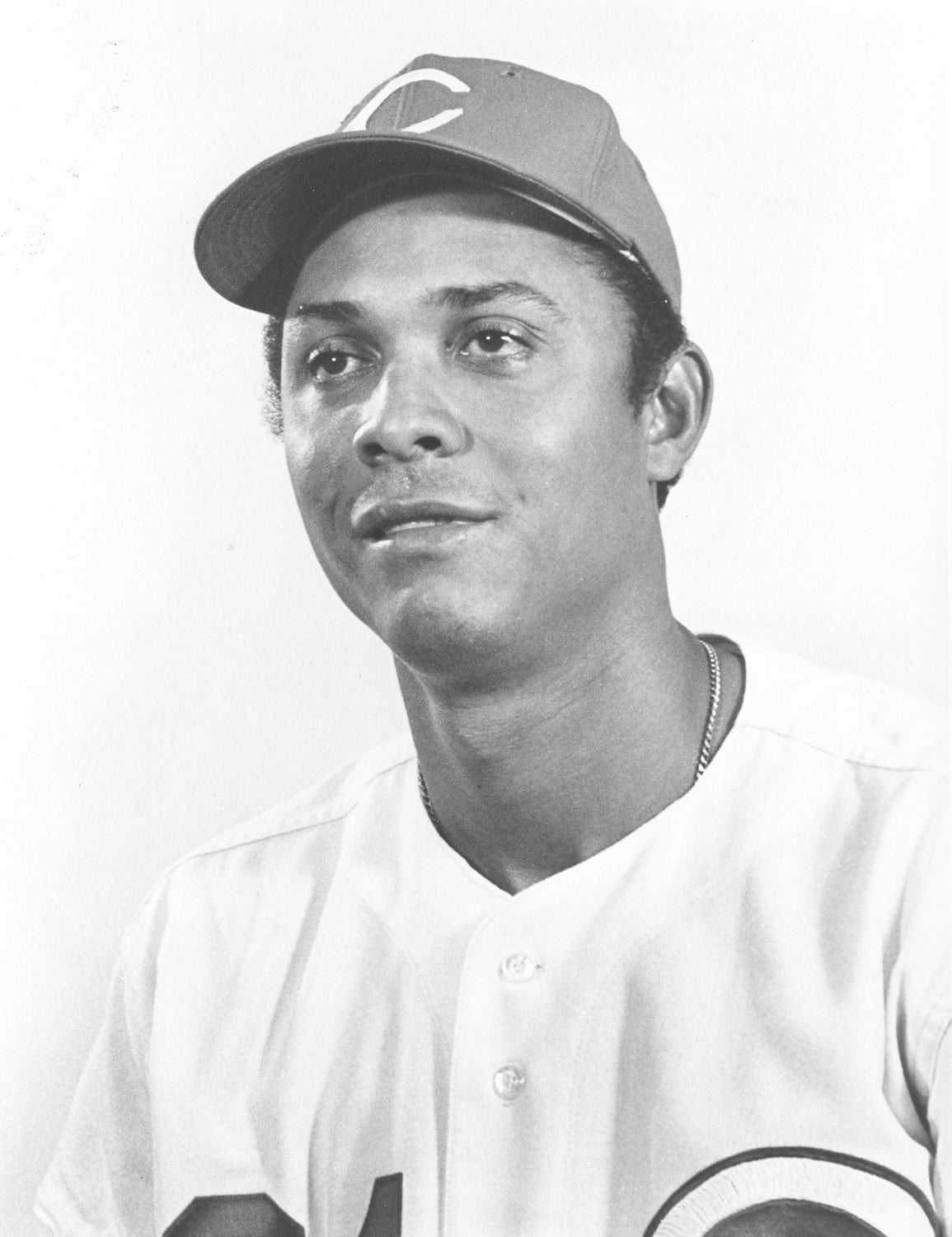 Black and white portrait of Tony Perez