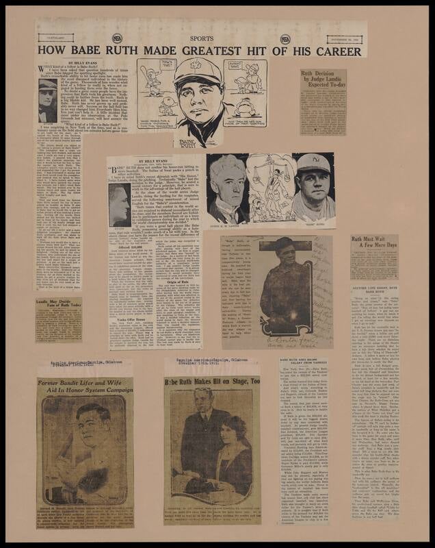 page from babe ruth scrapbook volume 01