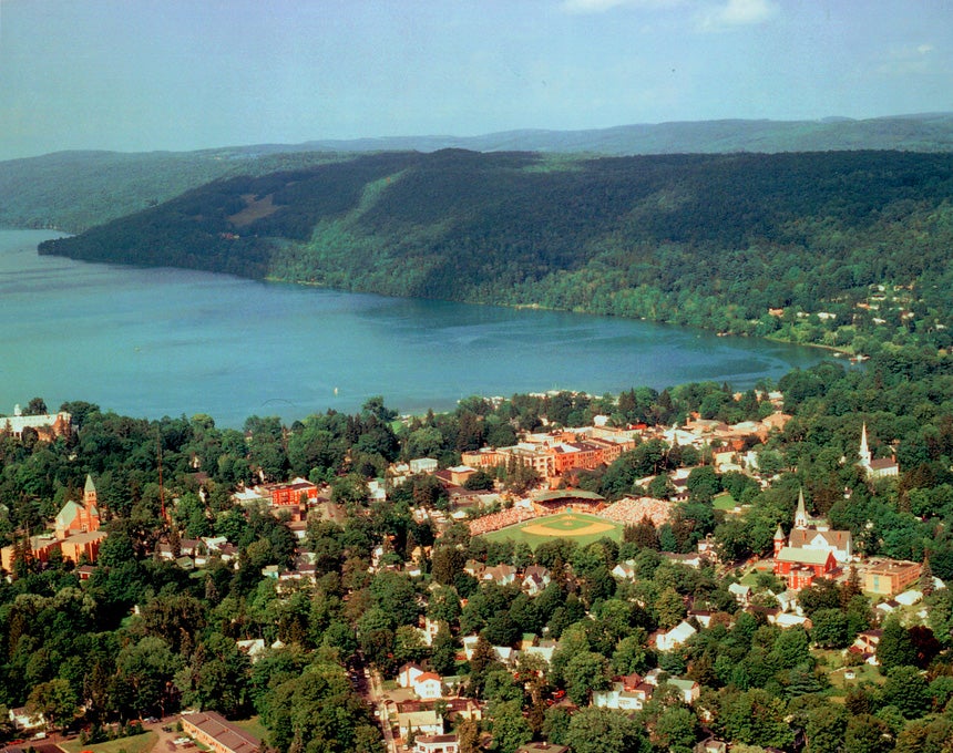 Arial view of Cooperstown