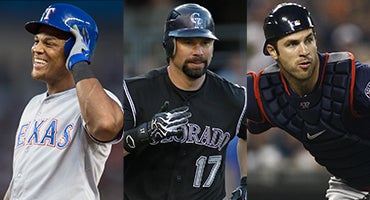 Adrián Beltré, Todd Helton, Joe Mauer photo collage