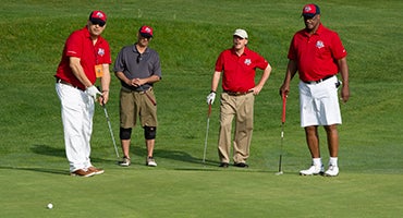 Jim Rice and team at a Hall of Fame golf tournament