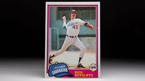Front of 1981 Topps Rick Sutcliffe card