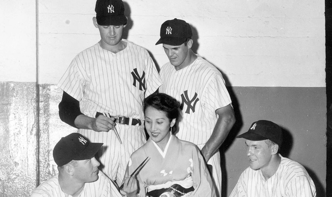 Yankee players during the 1955 tour to Japan