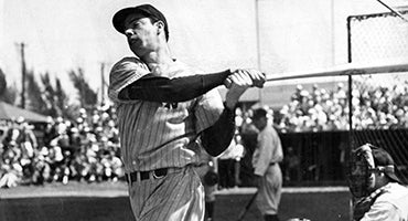 Joe DiMaggio at bat for Yankees