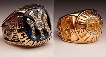 Bob Watson's 1996 Yankees World Series and 2000 Summer Olympics rings