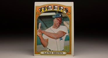 Front of 1972 Topps Gates Brown baseball card