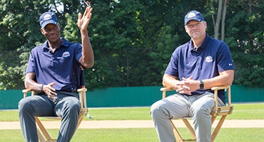 Fred McGriff and Scott Rolen at 2023 Legends of the Game Roundtable