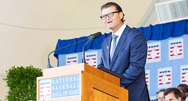 Trevor Hoffman speaks at 2018 Induction Ceremony