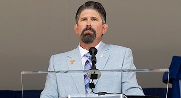 Todd Helton speaks at 2024 Induction Ceremony