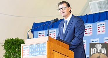 Trevor Hoffman speaks at Induction Ceremony