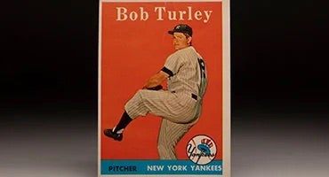 Front of 1958 Topps Bob Turley baseball card