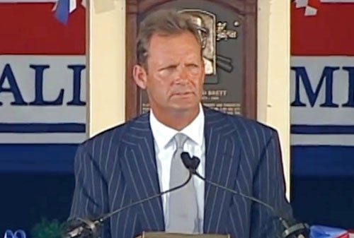 George Brett giving his Induction speech