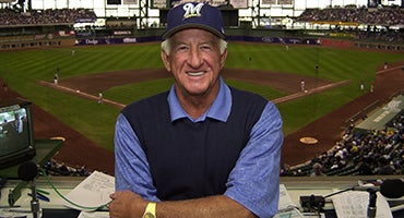 Bob Uecker in broadcast booth