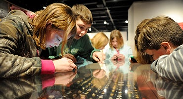 Kids observe World Series rings