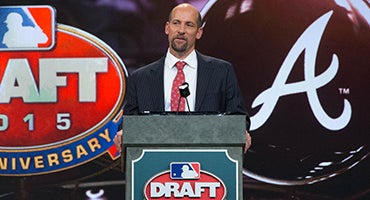 John Smoltz at MLB Draft podium