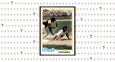 Len Randle Baseball Card Mysteries