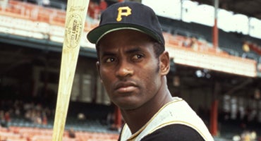 Roberto Clemente batting portrait
