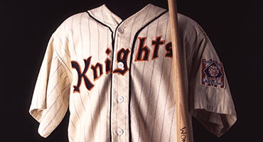 New York Knights jersey and Wonderboy bat