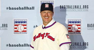 Jeff Kent in Hall of Fame cap and jersey