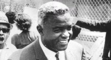Jackie Robinson in suit and tie