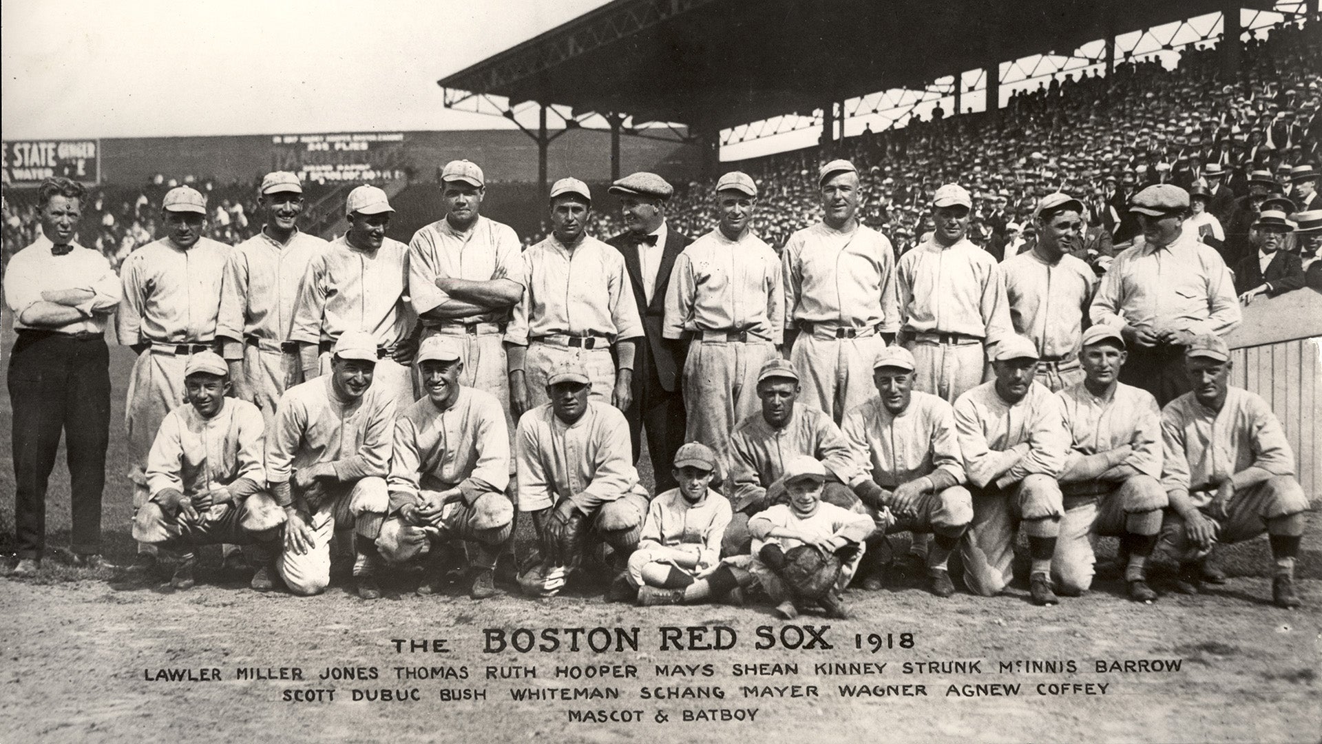 1918 Boston Red Sox team portrait