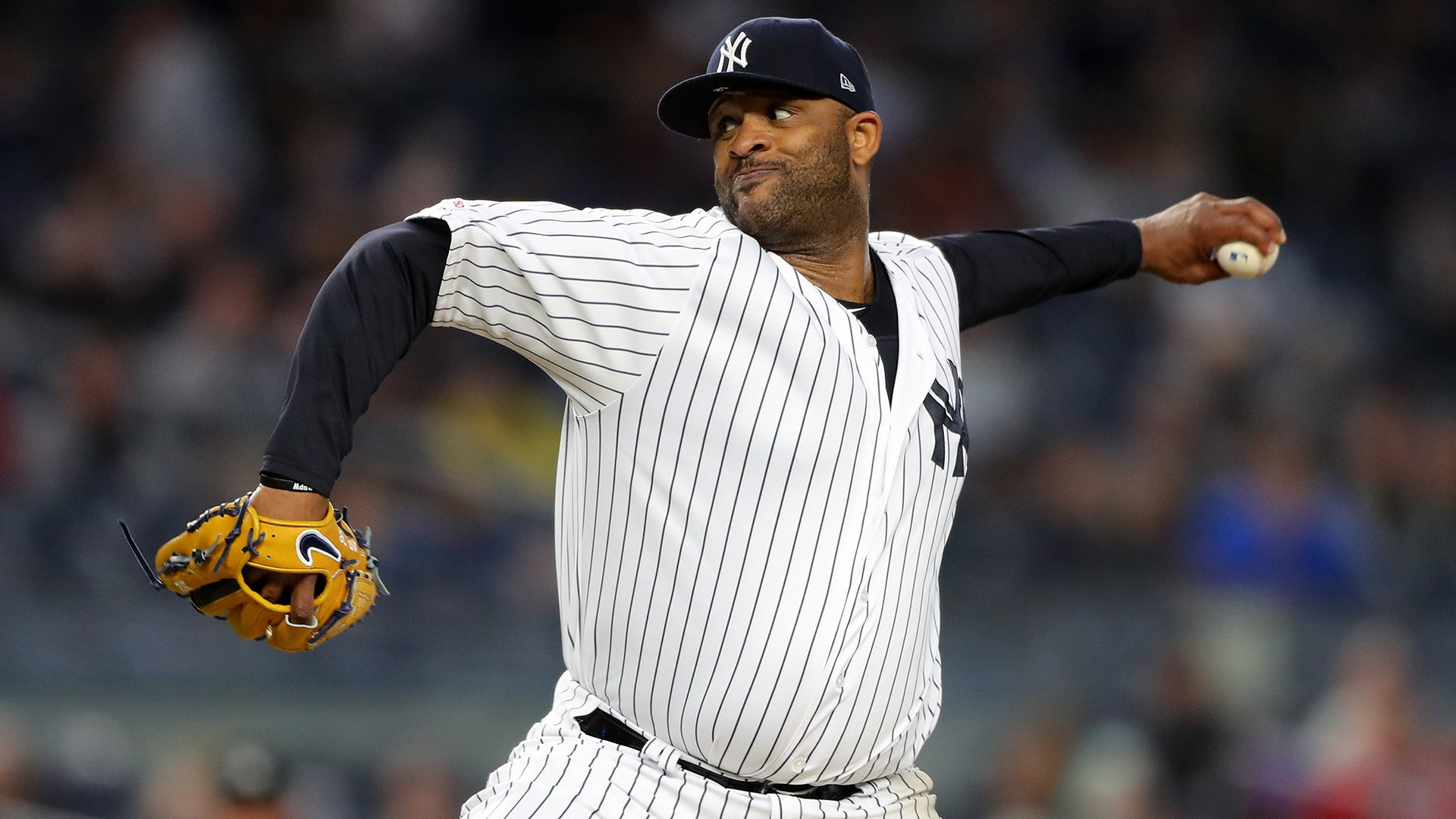 CC Sabathia pitches for Yankees