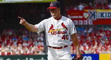 Mitch Harris in Cardinals uniform