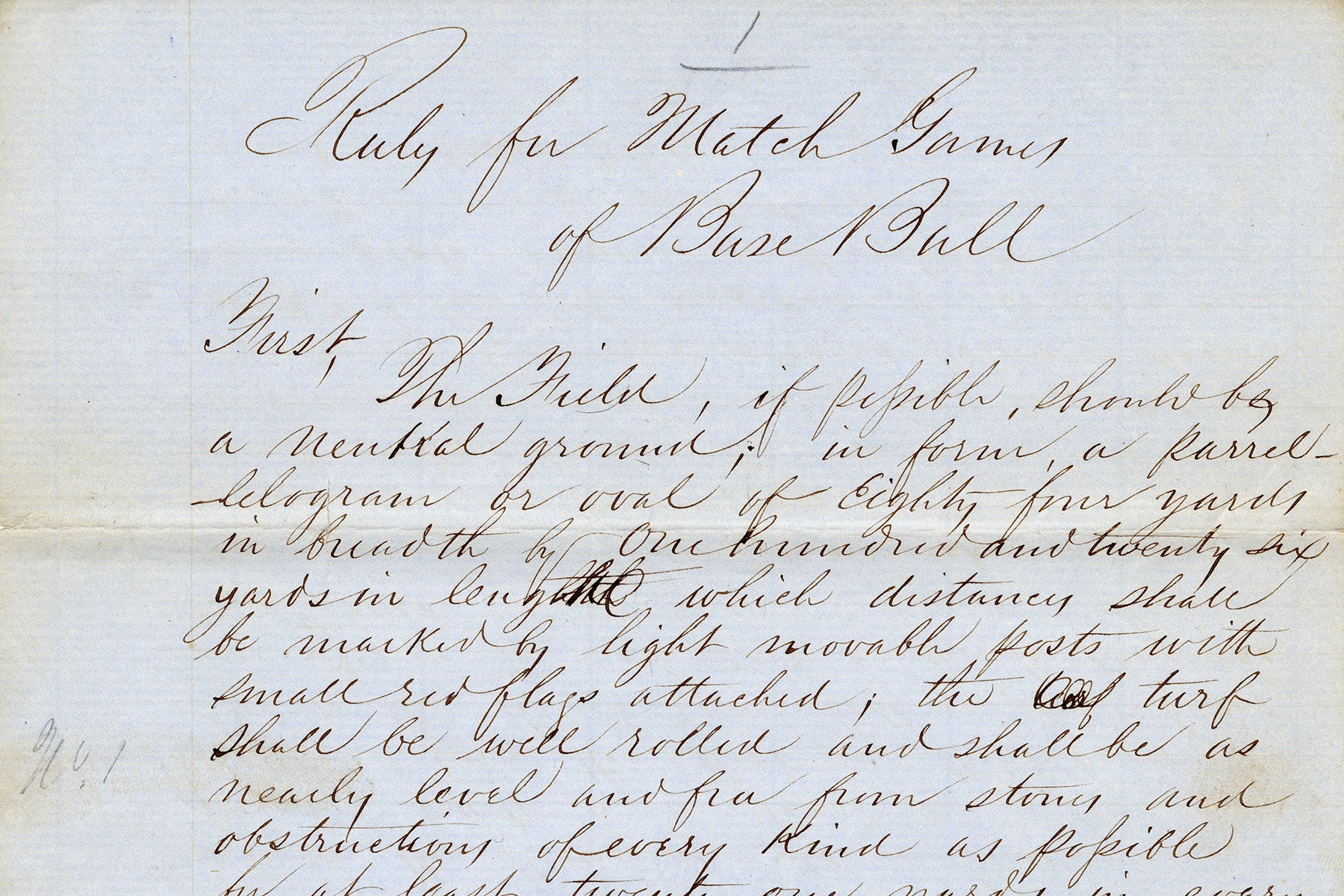 Rules for Match Games of Base Ball