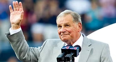 Bobby Cox wearing suit jacket