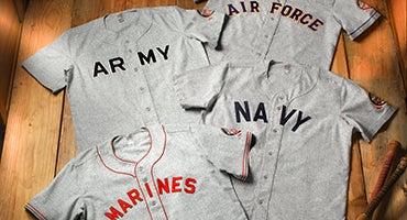 Air Force, Army, Navy, Marines jerseys