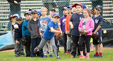 Youth players at Doubleday Field