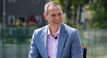 Jon Morosi at Doubleday Field