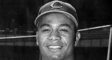 Larry Doby in Cleveland cap