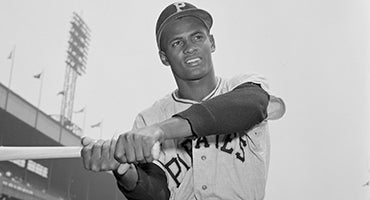 Batting portrait of Roberto Clemente