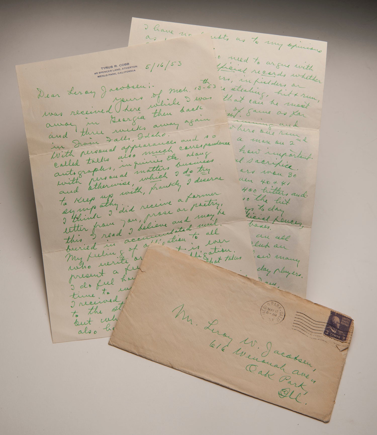 #Shortstops: Letters from Ty Cobb