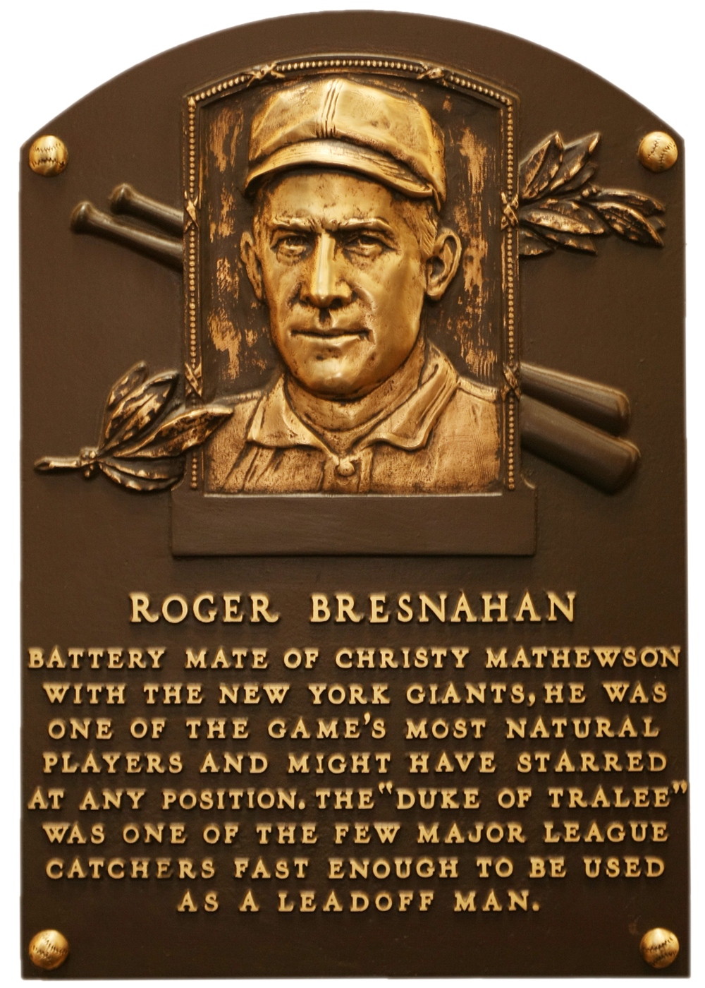 Roger Bresnahan Hall of Fame plaque