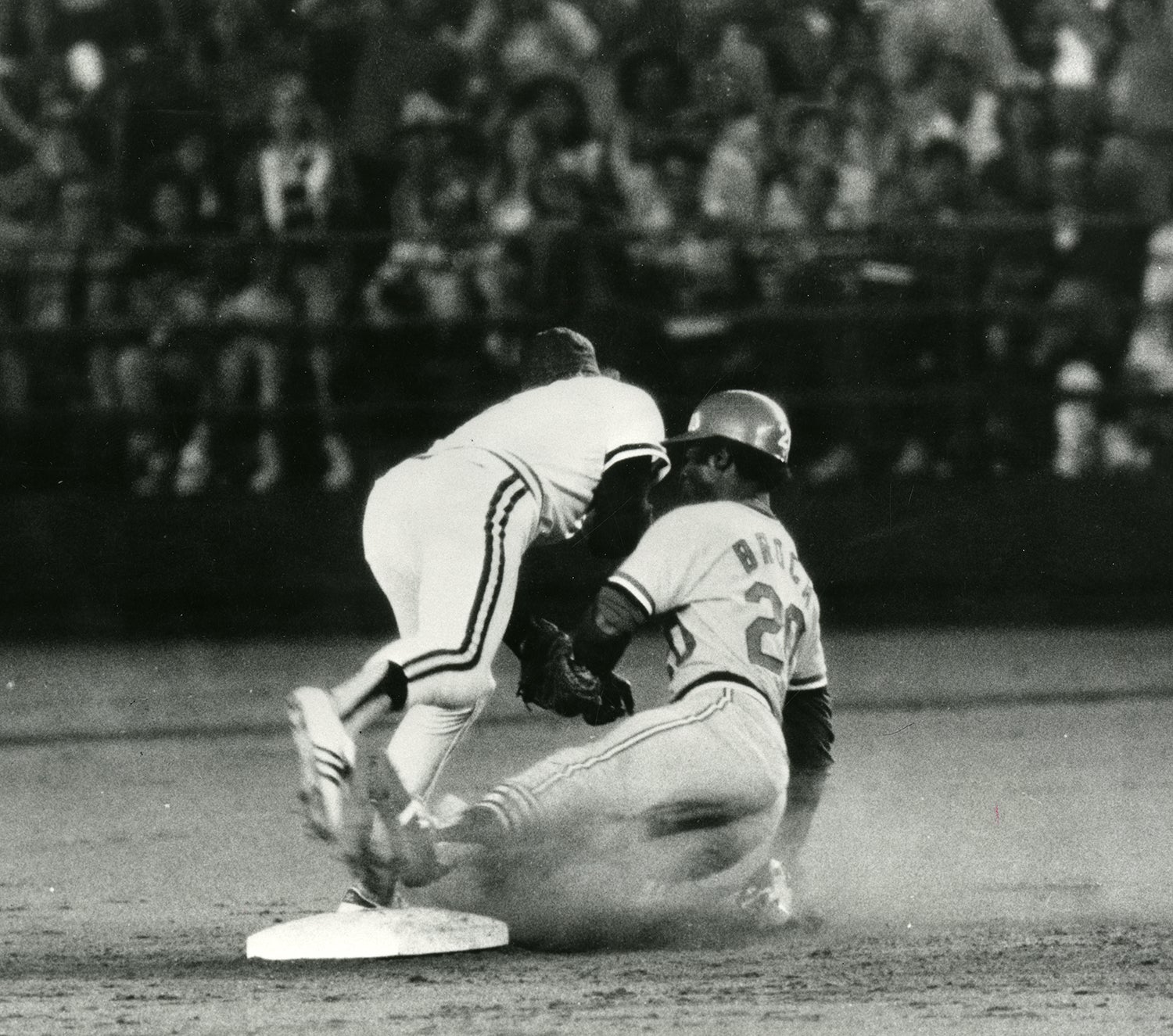 Lou Brock of the Cardinals steals his 893rd career base