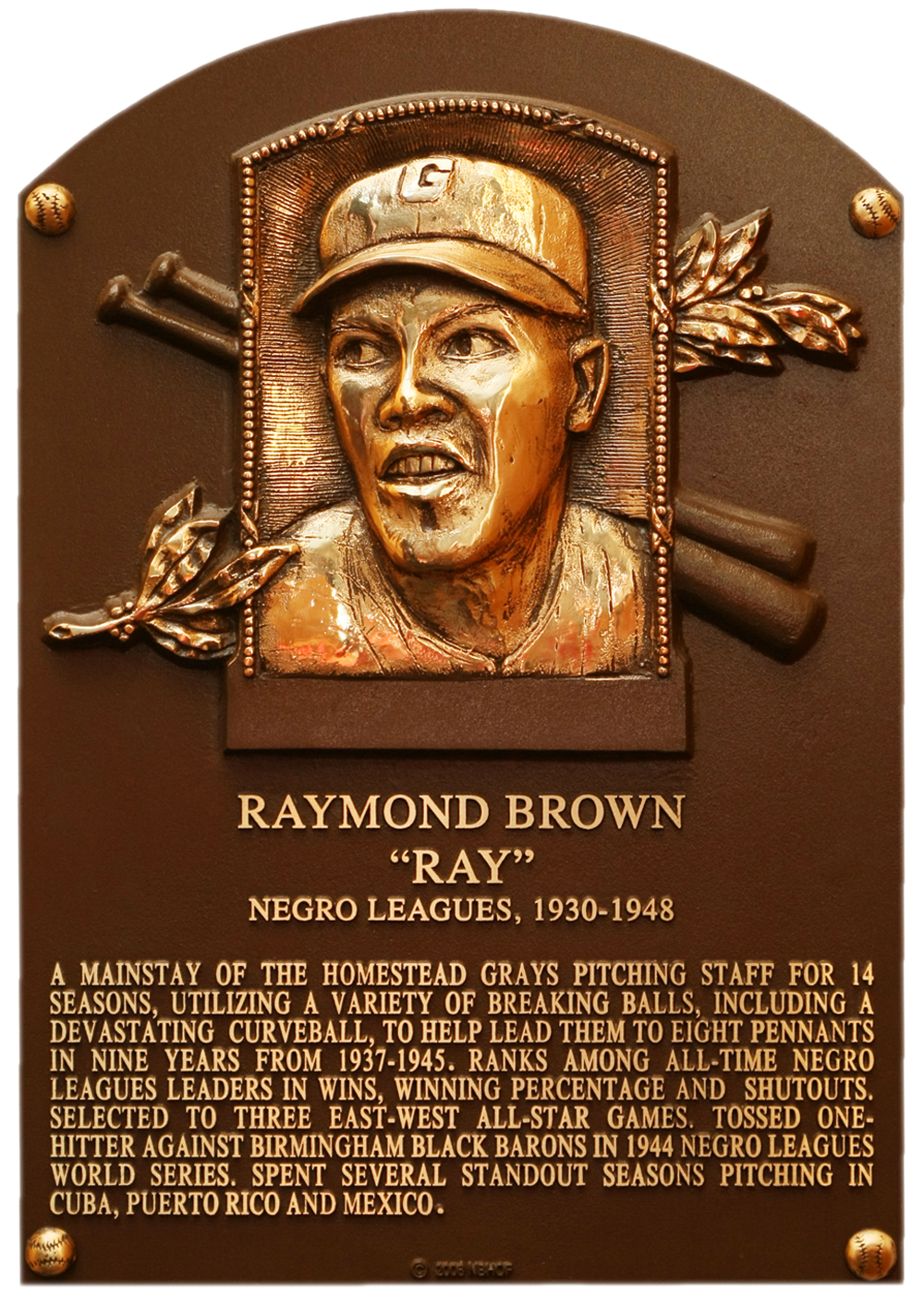 Ray Brown Hall of Fame plaque