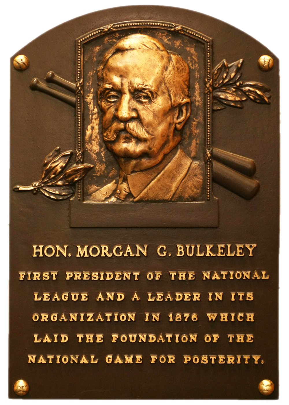 Morgan Bulkeley Hall of Fame plaque