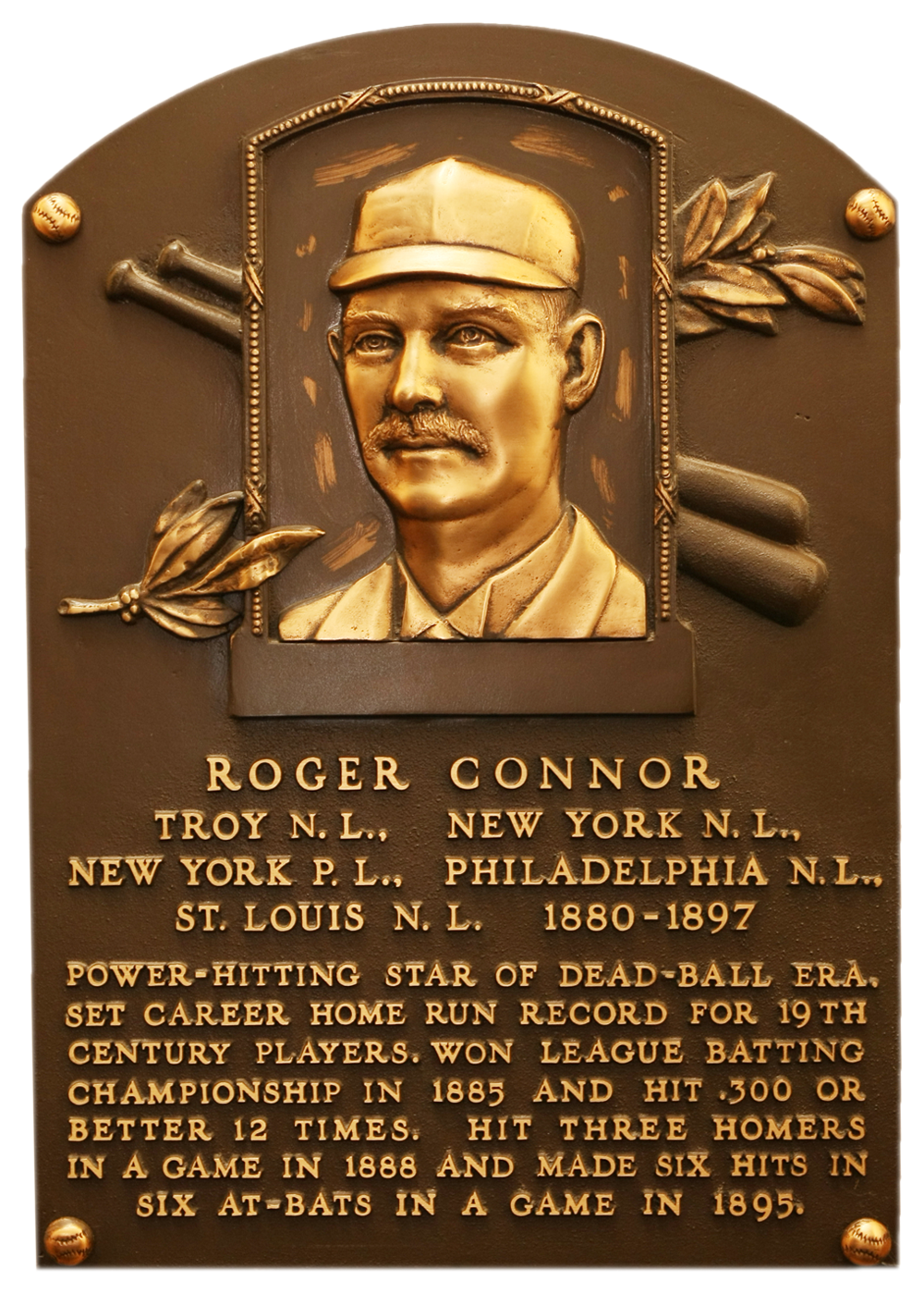 Roger Connor Hall of Fame plaque