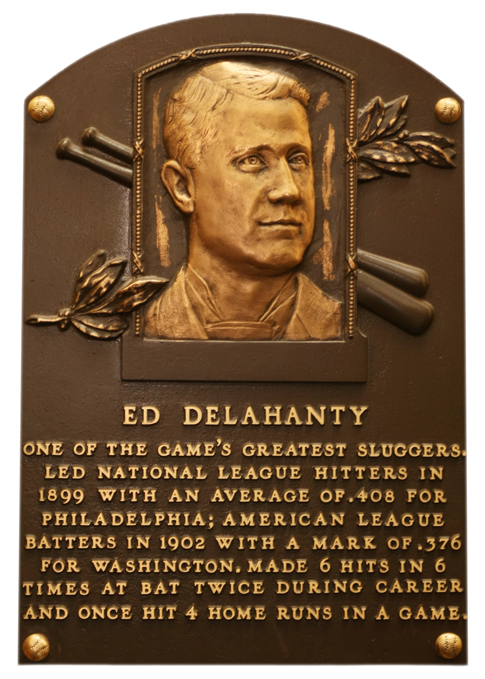 Ed Delahanty Hall of Fame plaque