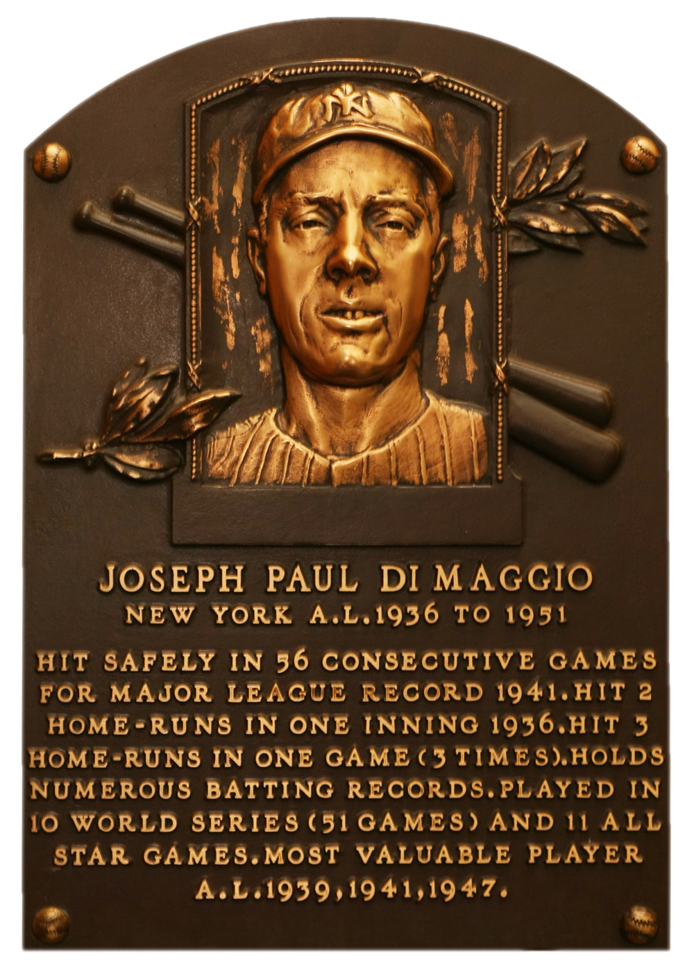 DiMaggio, Joe  Baseball Hall of Fame