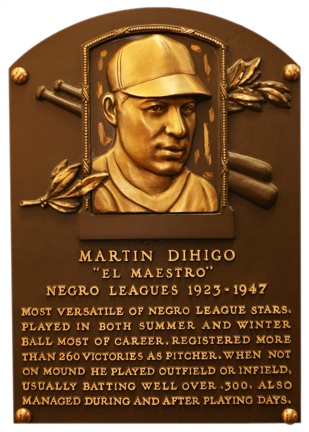 Martín Dihigo Hall of Fame plaque