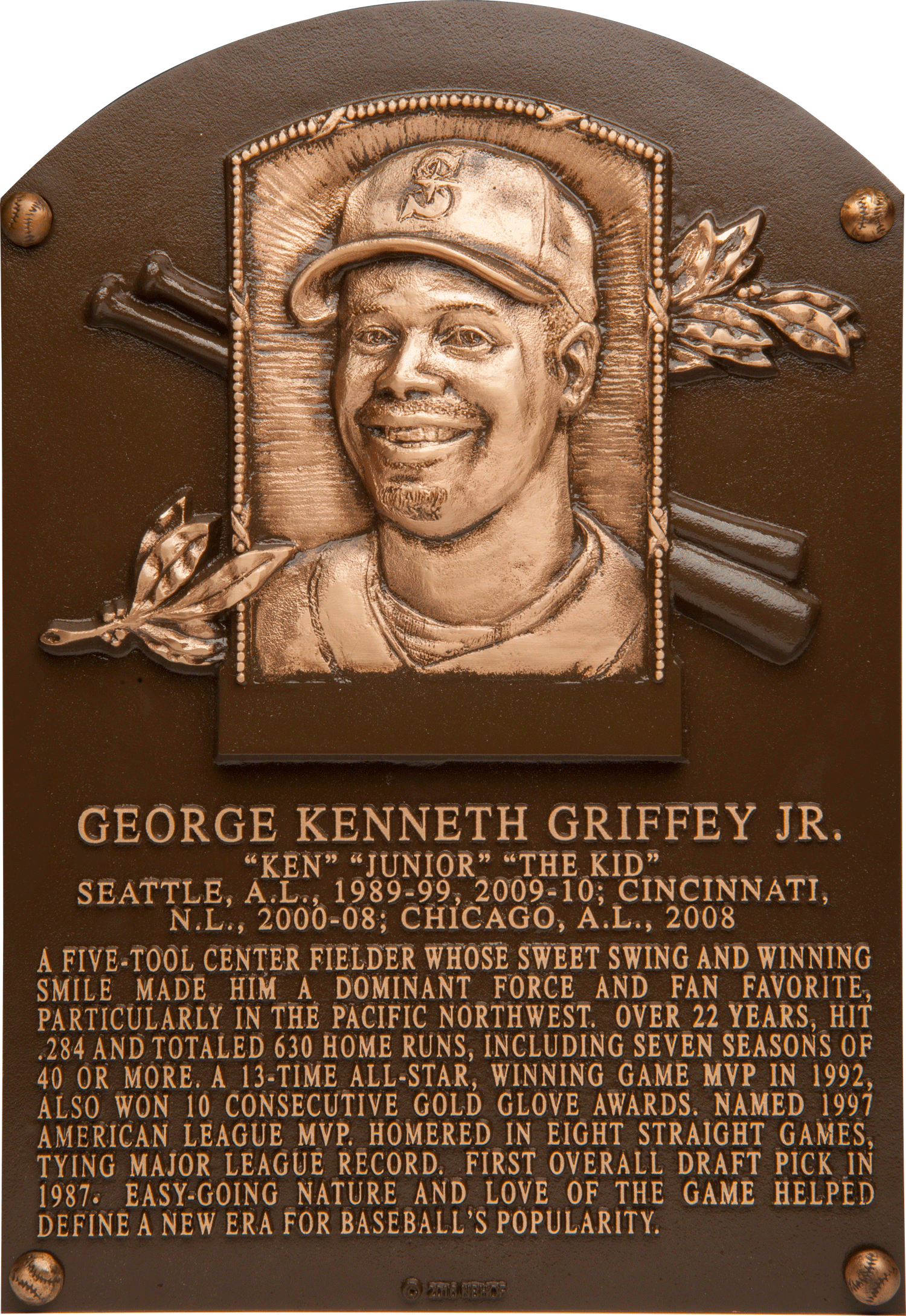 Ken Griffey Jr. Hall of Fame plaque