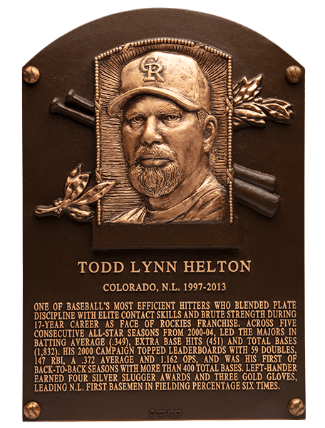 Todd Helton Hall of Fame plaque